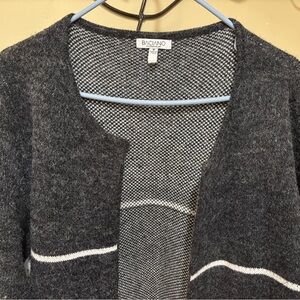 Baciano Charcoal and White Women's long Cardigan